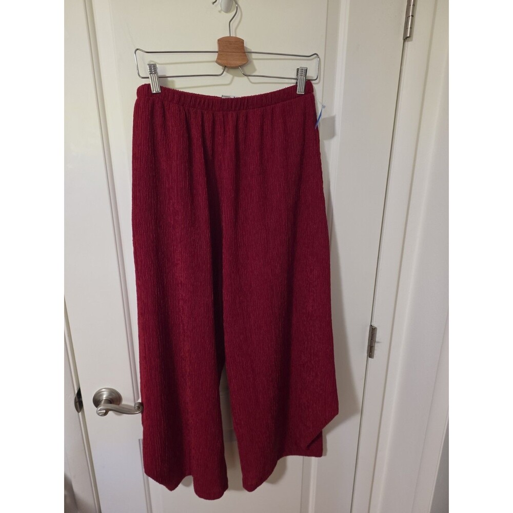 M Square Neetu Malik Palazzo Crinkle Wide Pants Sz 1 Barrel Leg Lagenlook Artsy